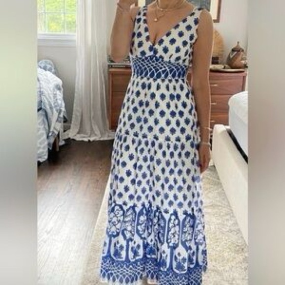 J. Crew Dresses & Skirts - J. Crew Santorini Block Print Maxi Dress, Size 00